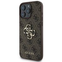 Guess Coque 4G Metal Logo iPhone 16 Pro Max - Brun