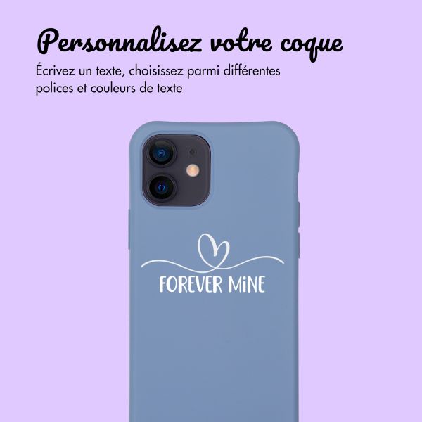 Coque de couleur personnalisée MagSafe avec cordon amovible et cœur élégant iPhone 12 Pro - Ash Blue