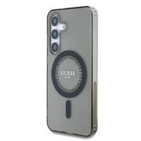 Guess Coque MagSafe IML avec strass Samsung Galaxy S25 - Noir
