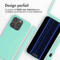 imoshion Coque en silicone avec cordon Apple iPhone 15 Pro - Vert menthe