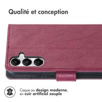 imoshion Étui de téléphone portefeuille Luxe Samsung Galaxy S25 Plus - Bordeaux