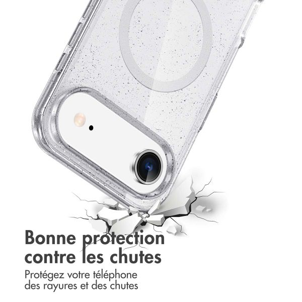 imoshion Coque Pailletée avec MagSafe Apple iPhone Air - Transparent
