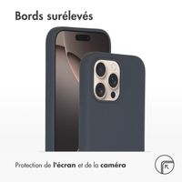 Accezz Coque Liquid Silicone avec MagSafe Apple iPhone 16 Pro Max - Bleu foncé