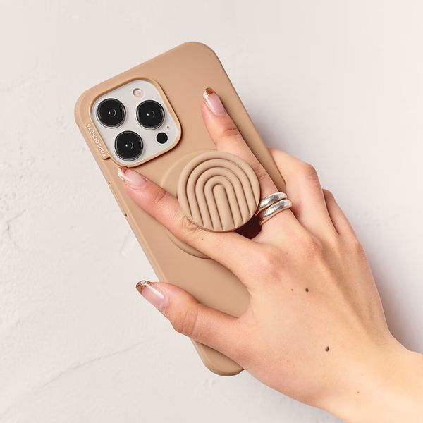 PopSockets PopGrip MagSafe Round - Curves Latte