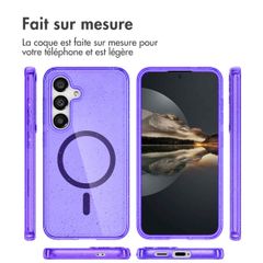 imoshion Coque Pailletée avec MagSafe Samsung Galaxy S25 - Paillettes Violet