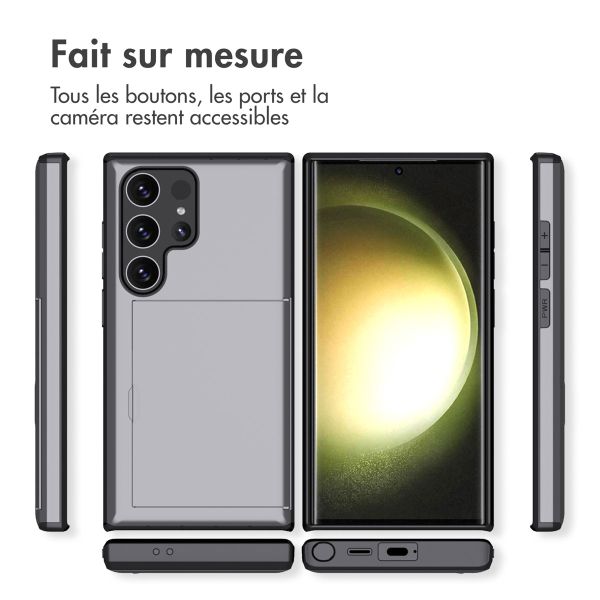 imoshion Coque arrière avec porte-cartes Samsung Galaxy S24 Ultra - Gris