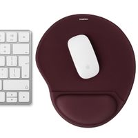imoshion Tapis de souris ergonomique - Tapis de souris avec repose-poignet - 30 x 25 cm - Bordeaux