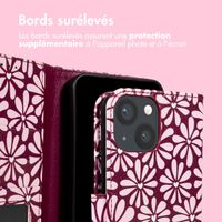imoshion Étui de télephone portefeuille Design Apple iPhone 13 - Bloom Love Blush