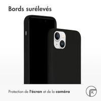 Accezz Coque Liquid Silicone iPhone 15 Plus - Noir