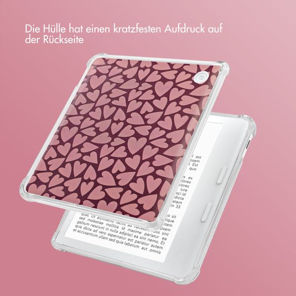 imoshion Coque Design Clear Kobo Libra Colour - Hearty Blush