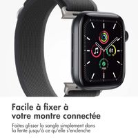 imoshion Bracelet Trail en nylon Apple Watch Series 1 t/m 11 / SE / Ultra (44/45/46/49 mm) - Black / Grey