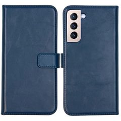 Selencia Étui de téléphone portefeuille en cuir véritable Samsung Galaxy S22 Plus - Bleu