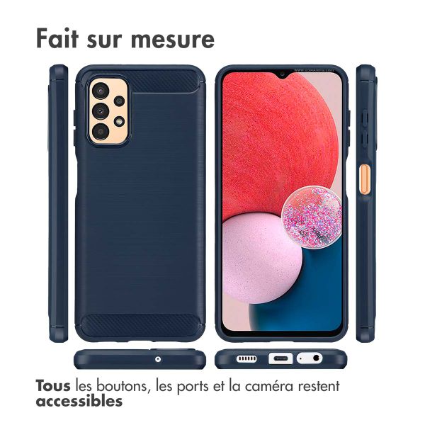 imoshion Coque Brushed Samsung Galaxy A13 (4G) - Bleu foncé