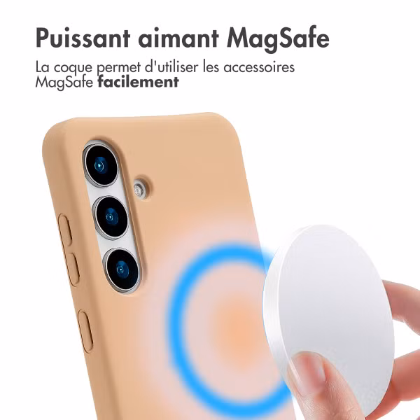 imoshion Coque arrière Color avec cordon amovible et MagSafe Samsung Galaxy S24 / S25 - Beige
