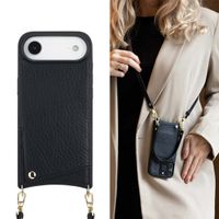 Selencia Coque de télephone Nova avec cordon et porte-cartes Apple iPhone Air - Noir