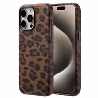 Selencia Coque Sabi imprimé panthère avec MagSafe Apple iPhone 15 Pro Max - Mocha Brown