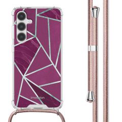 imoshion Coque Design avec cordon Samsung Galaxy S24 - Bordeaux Graphic