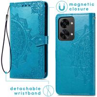 imoshion Etui de téléphone portefeuille Mandala OnePlus Nord 2T  - Turquoise