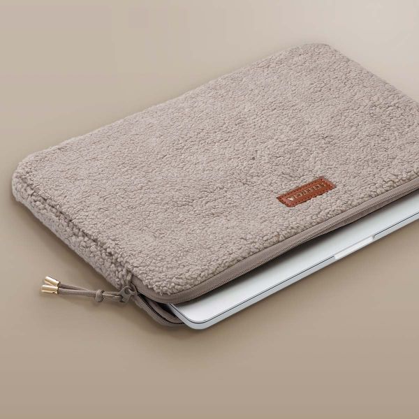 Selencia Pochette ordinateur Teddy 15-16 pouces - Sand