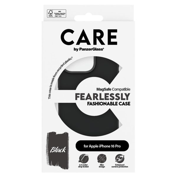 CARE by PanzerGlass Coque Fashion MagSafe Apple iPhone 16 Pro - Noir