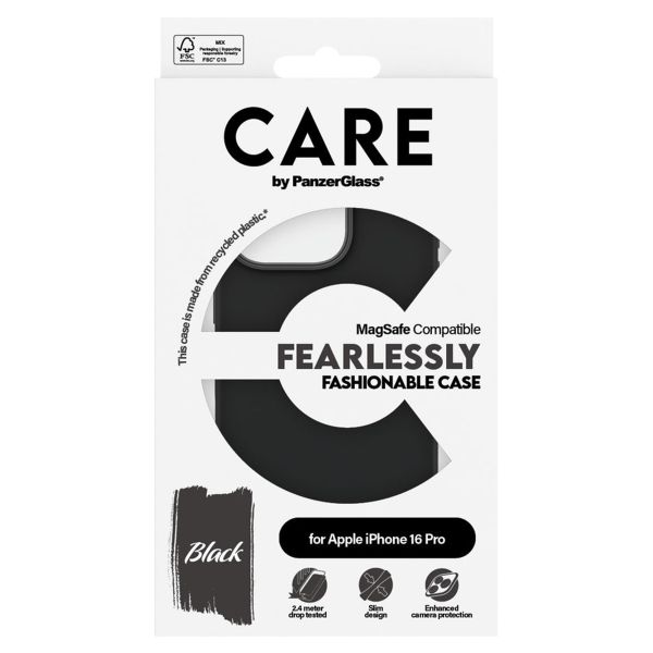 CARE by PanzerGlass Coque Fashion MagSafe iPhone 16 Pro - Noir