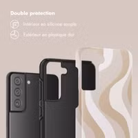 Selencia Coque arrière Vivid Samsung Galaxy S21 FE - Desert Waves Beige