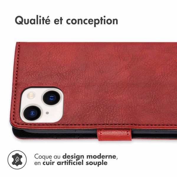imoshion Étui de télephone portefeuille Apple iPhone 15 - Rouge
