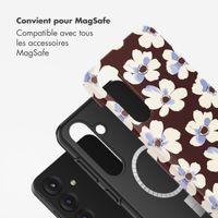 Selencia Coque arrière Vivid avec MagSafe Samsung Galaxy S25 - Choco Flower Pop