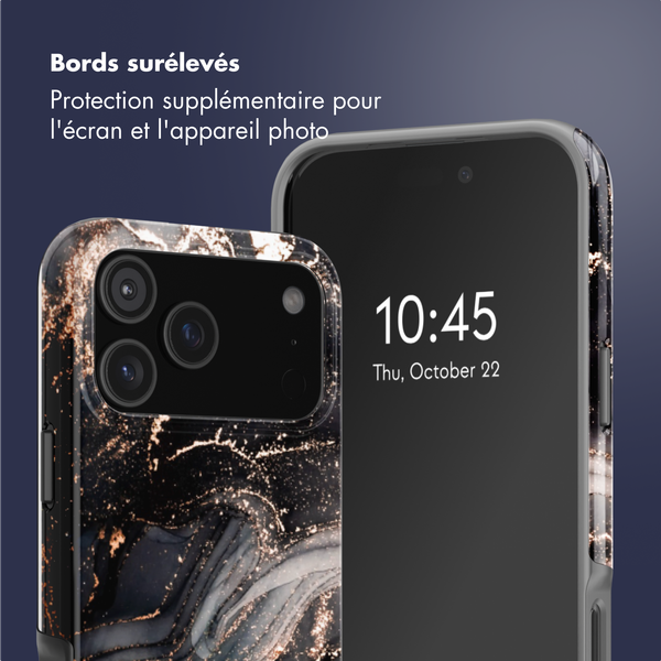 Selencia Coque arrière Vivid avec MagSafe Apple iPhone 17 Pro Max - Chic Marble Black