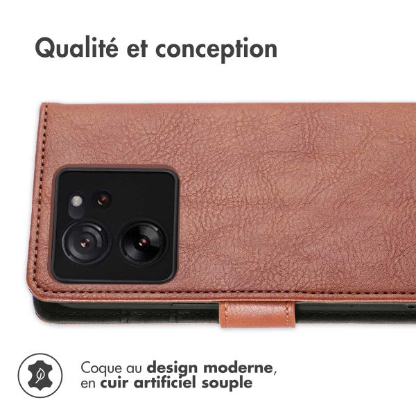 imoshion Étui de téléphone portefeuille Luxe Xiaomi 13T / 13T Pro - Brun