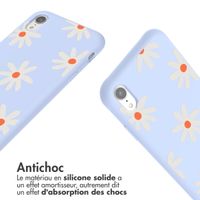 imoshion Coque design en silicone avec cordon iPhone Xr - Lila Flower Distance