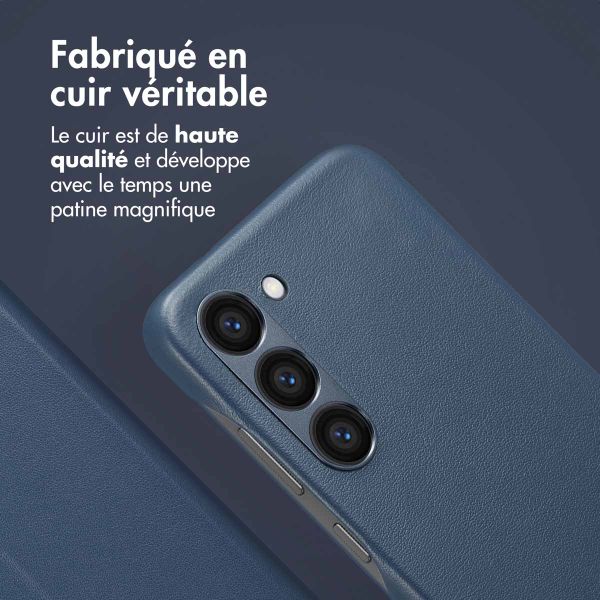 Accezz Étui de télephone portefeuille en cuir 2-en-1 avec MagSafe Samsung Galaxy S23 - Nightfall Blue