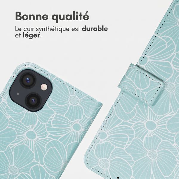 imoshion Étui de télephone portefeuille Design Apple iPhone 14 - Botanica