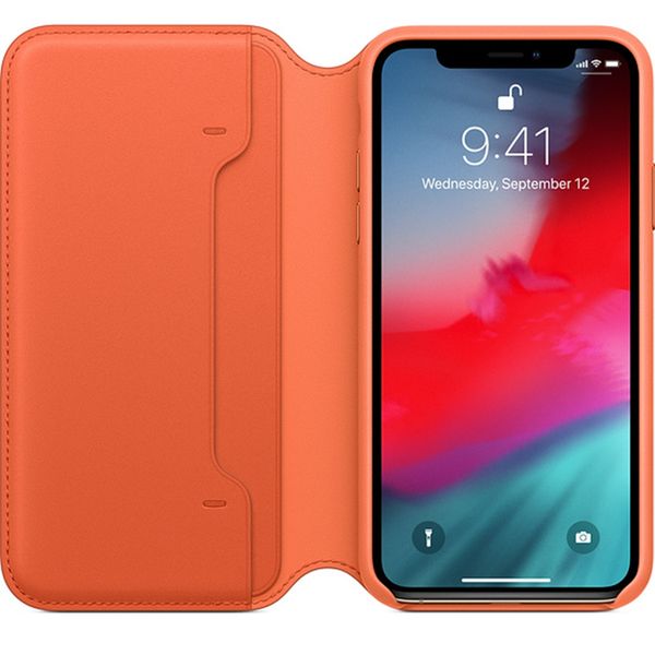 Apple Étui de téléphone Leather Folio Apple iPhone X - Sunset