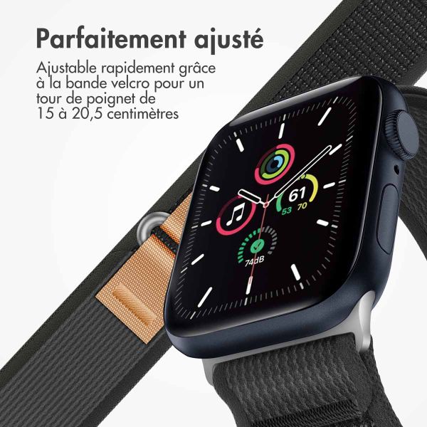 imoshion Bracelet Trail en nylon Apple Watch Series 1 t/m 11 / SE / Ultra (44/45/46/49 mm) - Noir