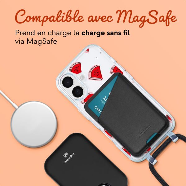 Concevez votre Coque MagSafe avec cordon amovible Apple iPhone 16 - Transparent