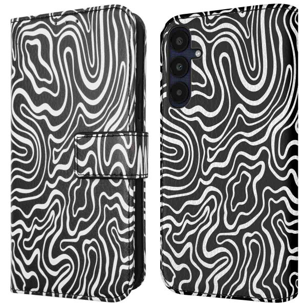 imoshion Étui de télephone portefeuille Design Samsung Galaxy A55 - Black And White
