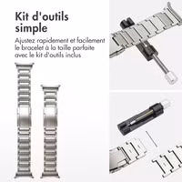 Accezz Bracelet en acier Titane mat Samsung Galaxy Watch Ultra (2024/2025) - Argent