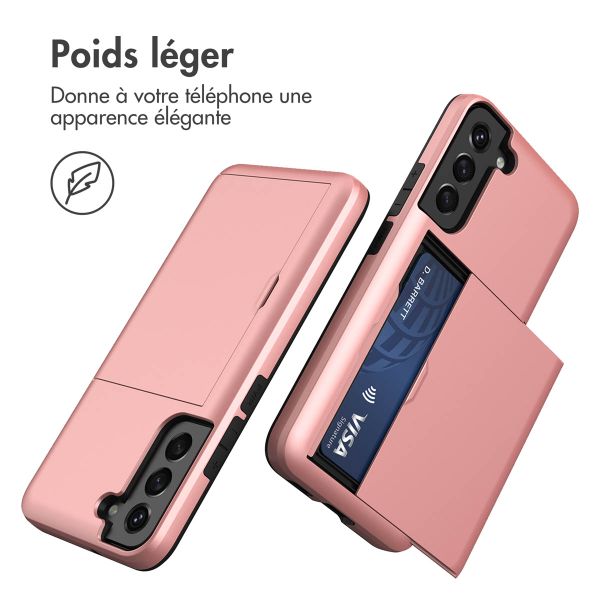 imoshion Coque arrière avec porte-cartes Samsung Galaxy S21 - Rose Dorée