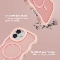 Selencia Coque arrière Wavy avec MagSafe Apple iPhone 16 - Soft Pink