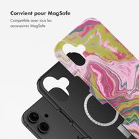 Selencia Coque arrière Vivid avec MagSafe Apple iPhone 16 - Marble Pink