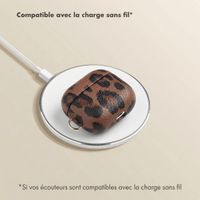 Selencia Coque Sabi motif panthère  Apple Airpods 3 - Mocha Brown