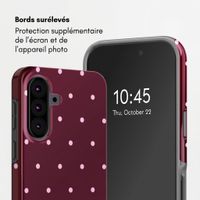 Selencia Coque arrière Vivid Samsung Galaxy A37 (5G) - Happy Dots Burgundy