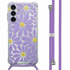 imoshion Coque Design avec cordon Samsung Galaxy A16 - Tropical Violet Flowers Connect