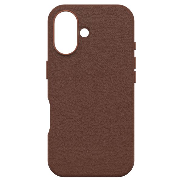 OtterBox Coque en cuir de cactus Symmetry MagSafe iPhone 16 - Rich Adobe Brown