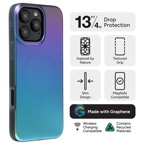 ZAGG Coque Milan Snap avec MagSafe Apple iPhone 16 Pro Max - Raven Feather