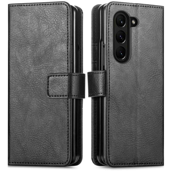 imoshion Étui de téléphone portefeuille Luxe Samsung Galaxy Z Fold 5 - Noir