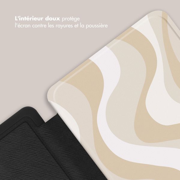 Selencia Étui de liseuse portefeuille Vivid Kobo Clara Colour / Clara BW - Desert Waves Beige