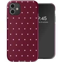Selencia Coque arrière Vivid Apple iPhone 11 - Happy Dots Burgundy