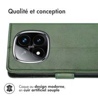 imoshion Étui de télephone portefeuille Xiaomi Redmi Note 14 Pro (4G) - Vert